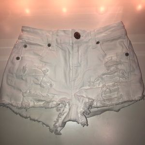 AMERICAN EAGLE WHITE JEAN SHORTS
